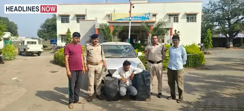 खनियाधाना में अवैध शराब के खिलाफ पुलिस की कार्रवाई, 4 लाख की कार सहित 9 पेटी शराब जब्त / Shivpuri News